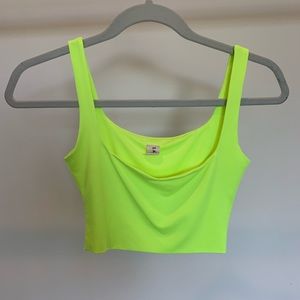 Neon green crop top